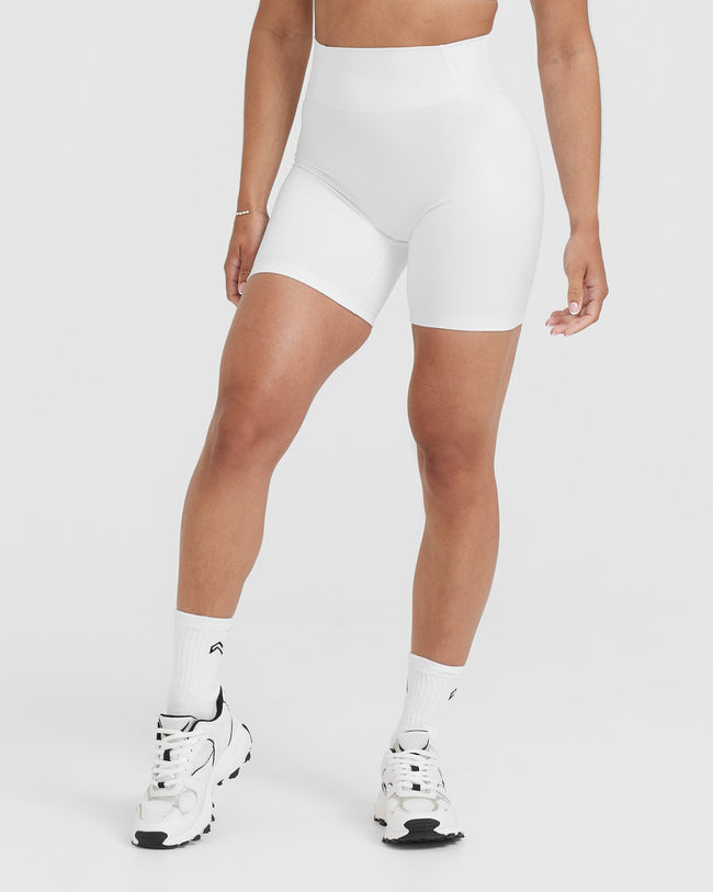 High Rise White Shorts Women's Oner Active1