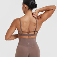 Timeless Strappy Bralette | Cool Brown