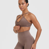 Timeless Strappy Bralette | Cool Brown