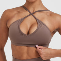 Timeless Strappy Bralette | Cool Brown