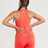Classic Seamless Crop Top | Coral Marl