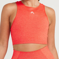 Classic Seamless Crop Top | Coral Marl