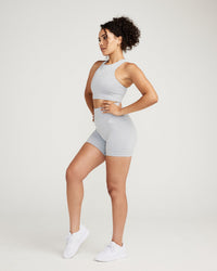 Classic Seamless Crop Top | Grey Marl