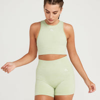 Classic Seamless Crop Top | Pistacchio Marl