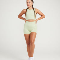Classic Seamless Crop Top | Pistacchio Marl