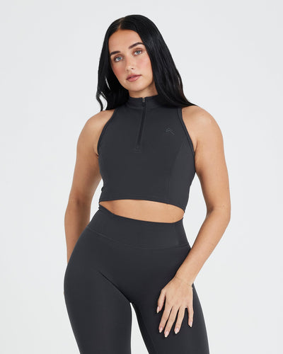 Half zip crop store