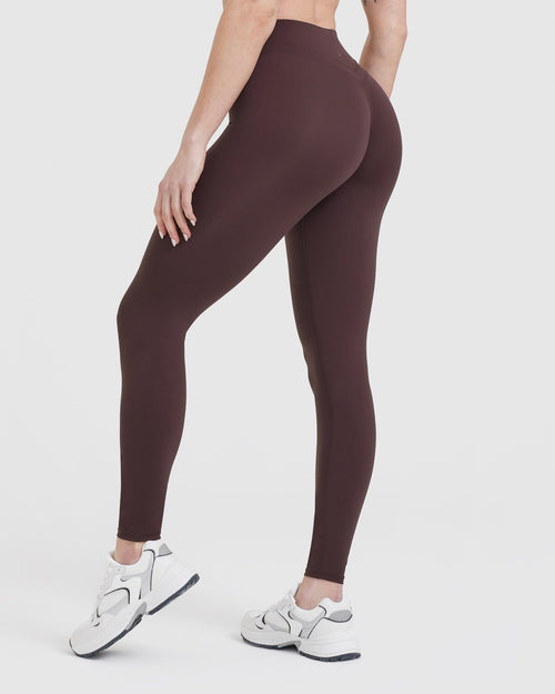 Ladies Leggings with triangle gusset - Deep Taupe