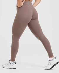 Unified High Waisted Leggings | Cool Brown
