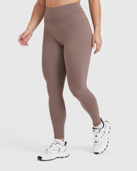 Unified High Waisted Leggings | Cool Brown