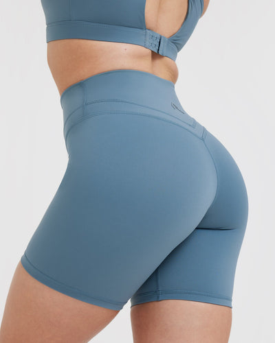 Unified High Waisted Shorts 6" | Moonstone Blue