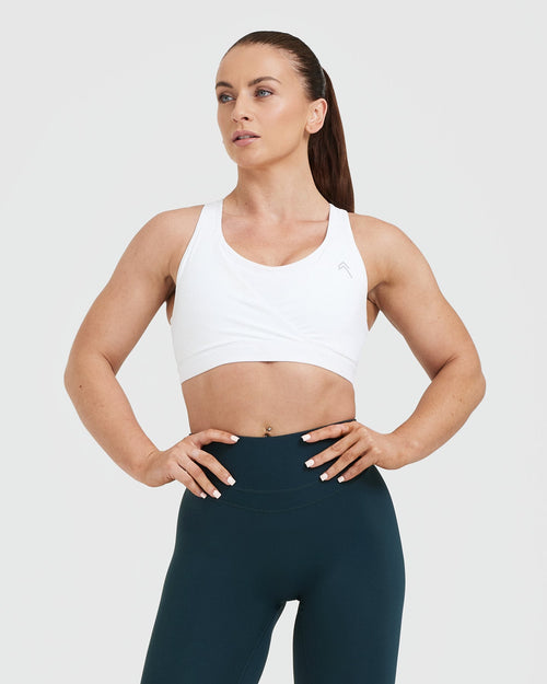 Oner Modal Unified Layered Sports Bra | White
