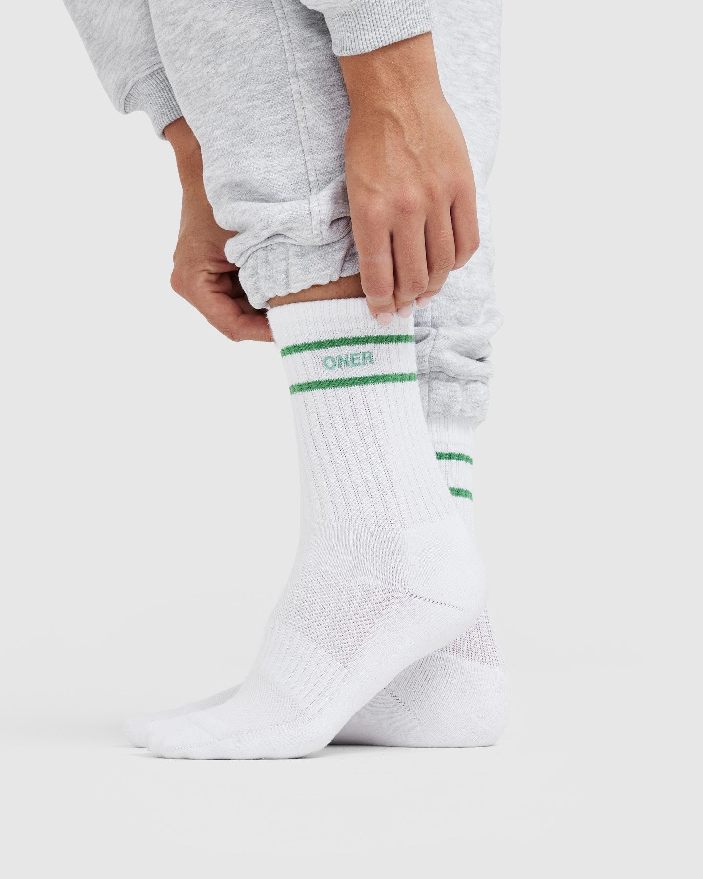 Varsity Crew Socks 3 Pack | White/Jade/Sandstone/Black