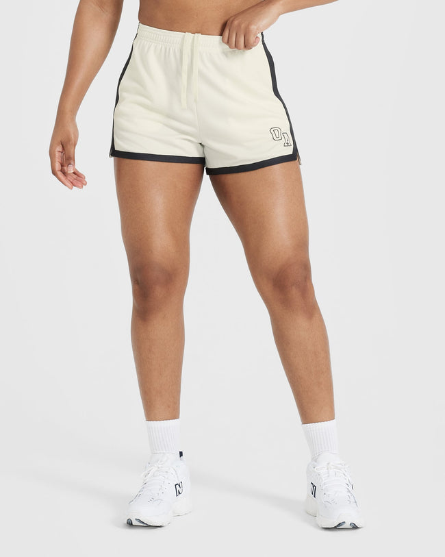 Off White Shorts Women's - Sporty Piping Detail | Oner Active